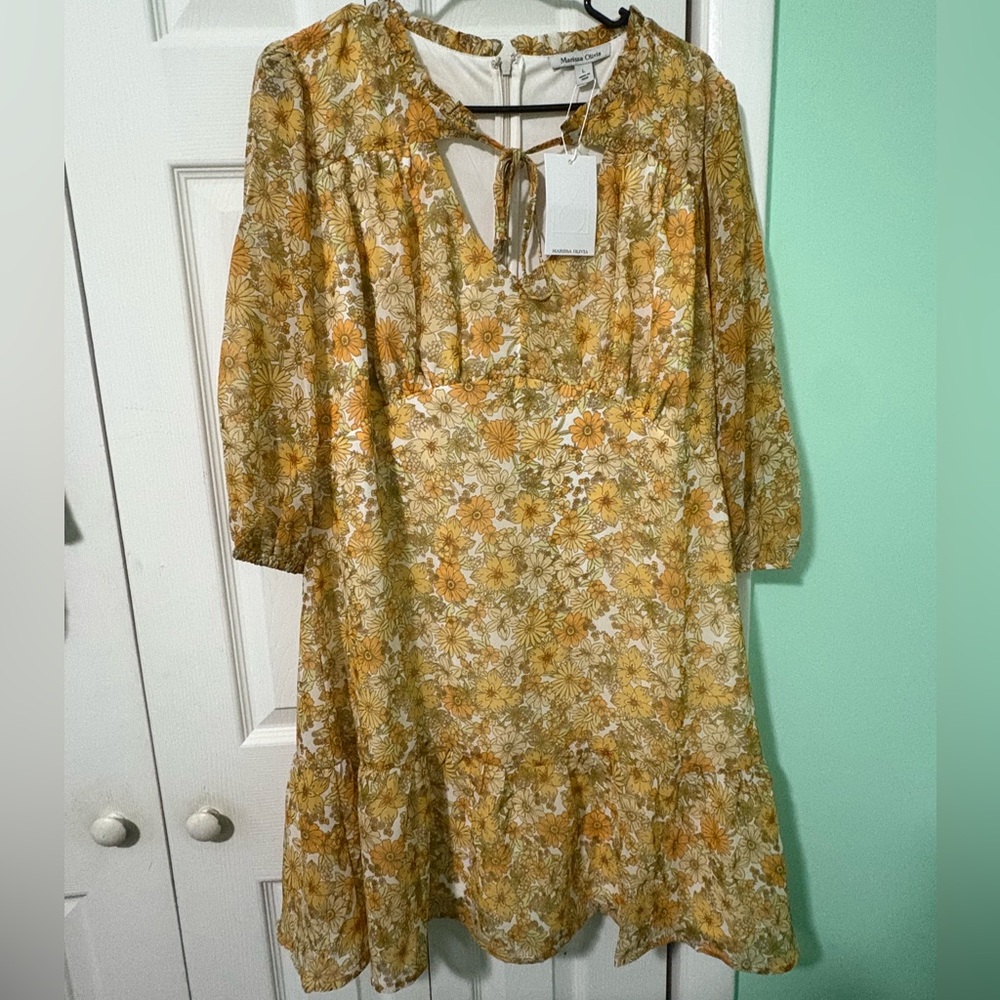 Elegant Floral Long Sleeve Dress